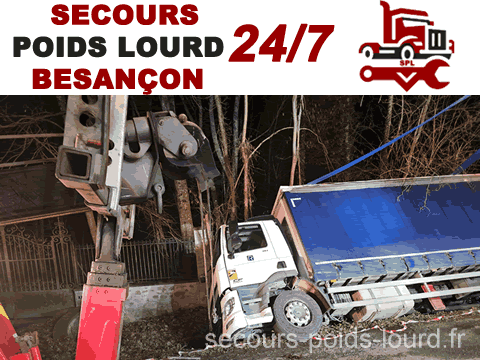 Dépannage poids lourds à Besançon (25000)à et ses environs