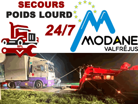 Dépannage poids lourd à Modane (73500) 24/h et 7j