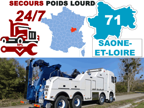Dépannage poids lourd Saône-et-Loire (71)